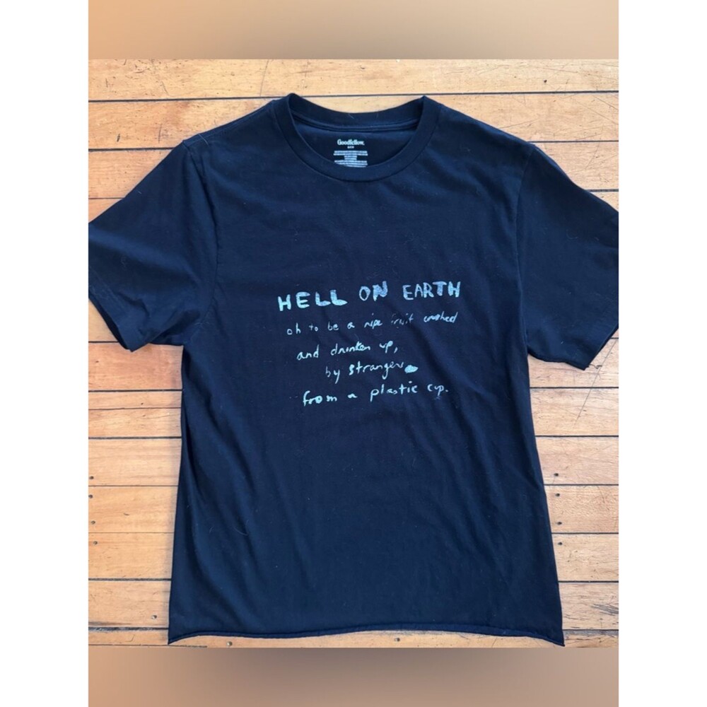 The microphones band Phil print lyric shirt don’t smoke stay off the internet